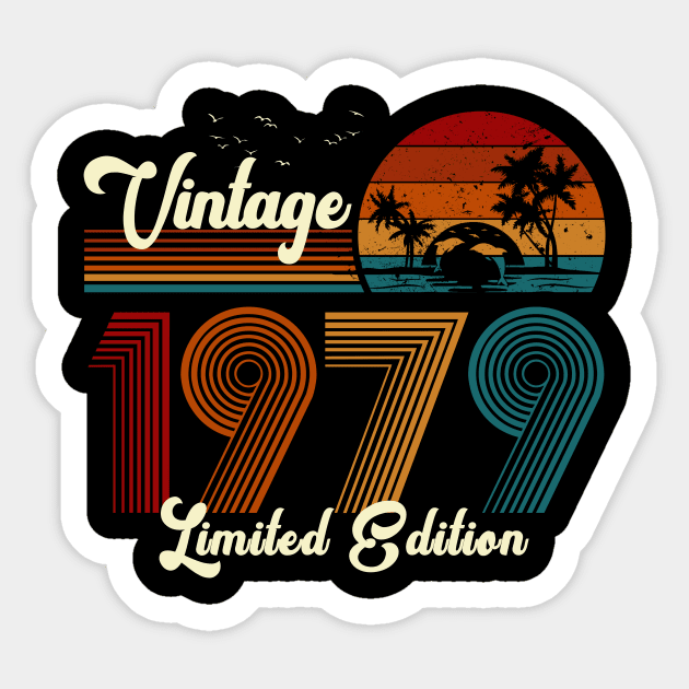 Vintage 1979 Shirt Limited Edition 41st Birthday Gift Sticker by Damsin